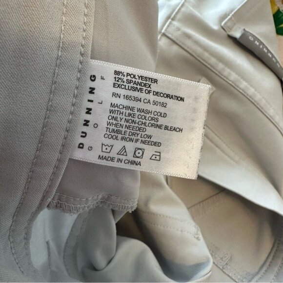 Dunning Golf Pants Gray Flat Loose Dry Fitting Performance Mens Size 30 x 30 - Picture 9 of 10